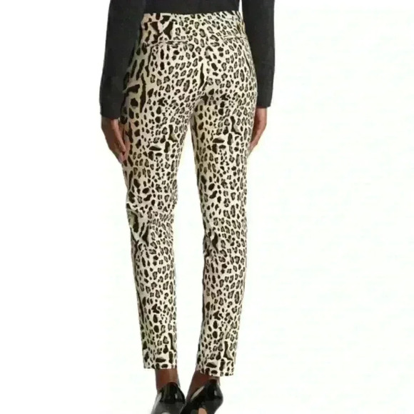 atm Leopard Print Ankle Crop Slim Pants Size 2 - Picture 9 of 14